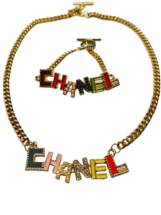DOUBLE “C” NECKLACE & BRACELET SET